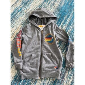 Aviator Nation size 6 grey zip up